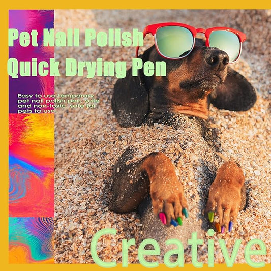 Dog Nail Polish Pen - Purple Dog Nail Polish Pens Quick Dry, Non-Toxic,