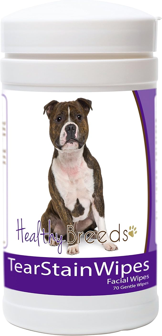 Healthy Breeds Staffordshire Bull Terrier Tear Stain Wipes 70 Count
