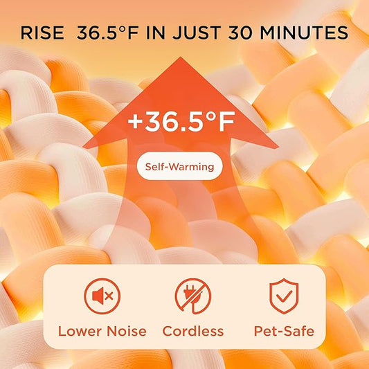 Bedsure XL Dog Bed for Large Dogs - Self Warming Orthopedic Dog Beds with Removable Washable Cover, Egg Foam Pet Bed Mat, Ashen Grey