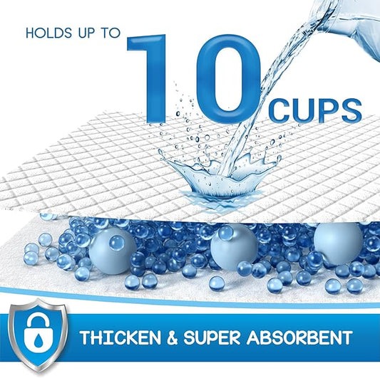 CROCI Wee Wee Pads for Dogs - 36x36in Extra Large Puppy Dog Pads with Adhesive Tabs, Super Absorbent Up to 10 Cups, Disposable (30 Counts)