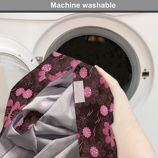 Lunarable Floral Dog Crate Cover, Botanical Theme Flowers Pattern Natural Art Abstract Blossoms, Easy to Use Pet Kennel Cover for Medium Large Dogs, 36 Inch, Charcoal Grey