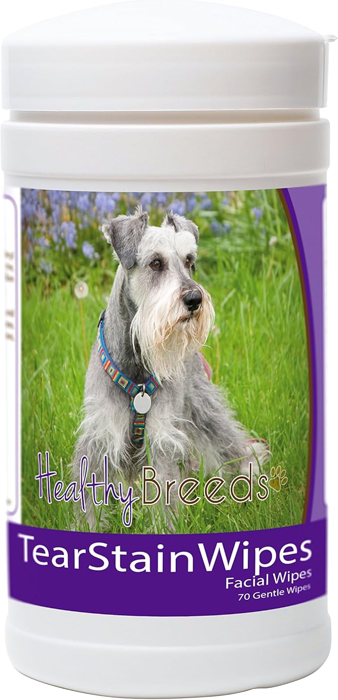 Healthy Breeds Miniature Schnauzer Tear Stain Wipes 70 Count