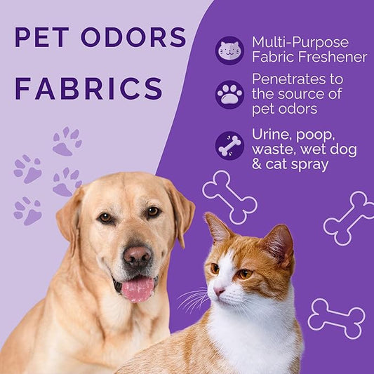 No Scent Carpet Upholstery & Fabric Furniture Spray Spot Cleaner for Wet Dog Smell, Cat Spray, Pet Odor, Urine, Poop & Secretions (8 Fl Oz / 237 mL)