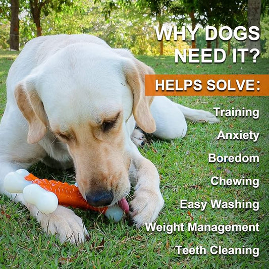 Tough Dog Toys, Dog Toys for Aggressive Chewers Large Breed, Aggressive Chew Toys for Large Dogs, Dog Bone Chew Toy Nylon Dog Toys for Large Dogs Extreme Chew Toys Indestructible