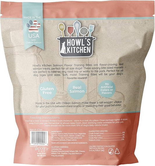 Howl's Kitchen Dog Treats, Training Bites, Salmon