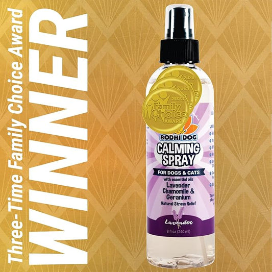 Bodhi Dog Natural Calming Spray for Dogs - Relaxation Support for Grooming, Travel, Fireworks & More - Gentle Care for Pets - Made in USA - Calming Lavender Scent (8 Fl Oz)