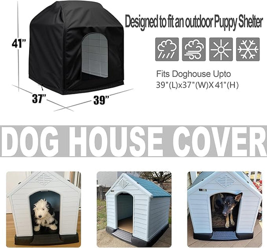 Protect Your Furry Friend with The Doghouse Cover - Waterproof, Easy to Use,39x37x41 inch