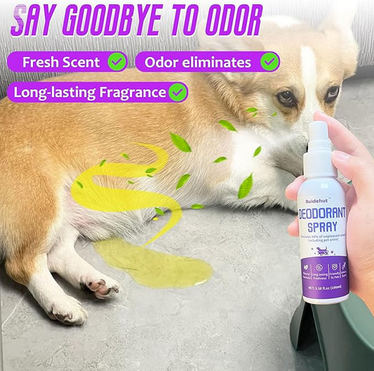Dog Potty Training Spray & Dog Deodorant Spray, Assisted Puppy Potty Training,Eliminate Dog Urine Odor, (3.38 Fl Oz Spray Set)
