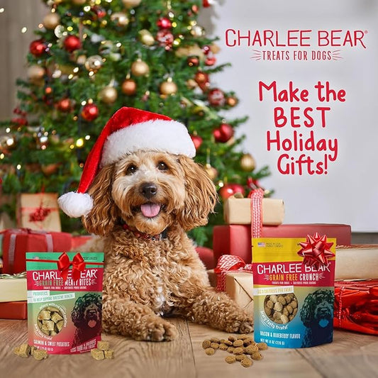 Charlee Bear Crunch Turkey, Sweet Potato & Cranberry Flavor Dog Treat and Snack (2 Pack) 8 oz Each