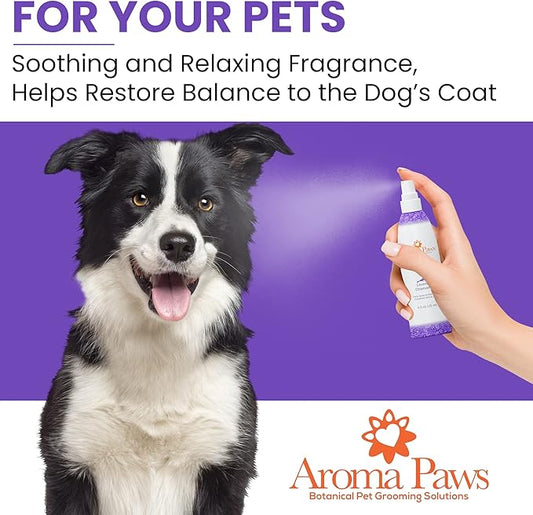 Dog Coat Conditioning Spray - Pet-Friendly Detangler Spray with Natural Essential Oils for Dogs - Daily Dog Spray to Eliminate Odors and Knots - Lavender Chamomile 4.5 oz.