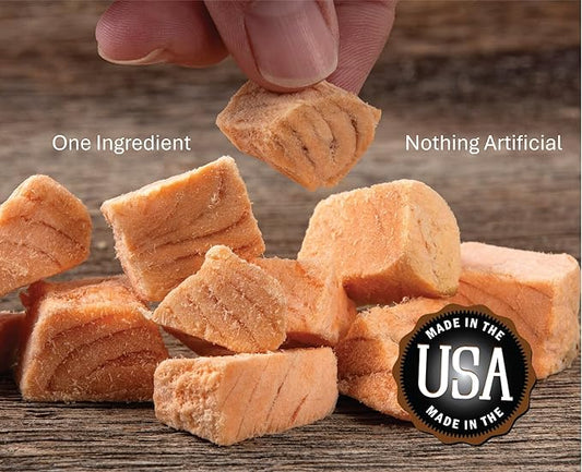 Whole Life Pet Just One Salmon Dog and Cat Value Packs - Human Grade, Freeze Dried, One Ingredient - Protein Rich, Grain Free, Made in The USA