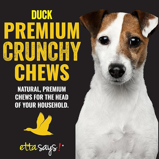 etta says! Premium Crunchy 4.5" Duck Dog Chews - Grain-Free Dog Treats, Good for Teeth, Easy to Digest - Made in The USA (36 Count Pack of 1)