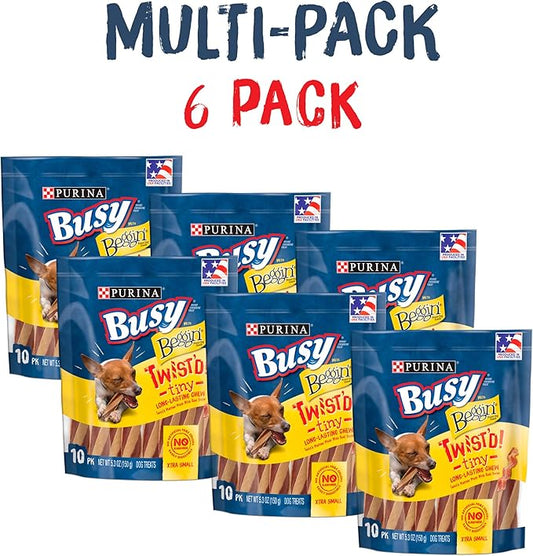 Purina Busy With Beggin' Twist'd Tiny Dog Treats - (Pack of 6) 10 ct. Pouches