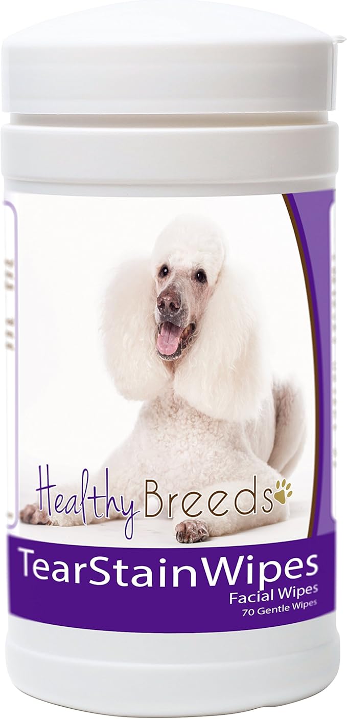 Healthy Breeds Poodle Tear Stain Wipes 70 Count