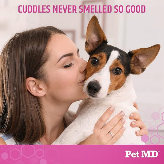 Pet MD Body Spray for Dogs & Cats, Deodorizing Dog Perfume Eliminates Odor, Long-Lasting Pet Cologne Spray for Dogs, Sweet Pea & Vanilla Scent