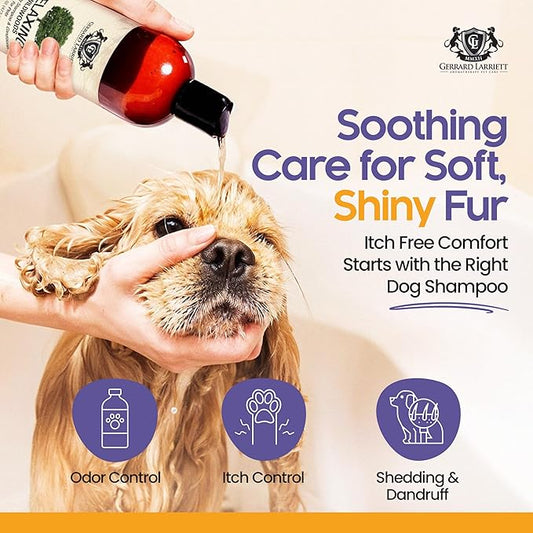 Dog Shampoo and Conditioner Relaxing Wildwoods 16 Fl Oz - Dog Shampoo Itchy Skin Relief, Aromatherapy Natural Dog Shampoo for Smelly Dogs with Aloe Vera & Oatmeal Shampoo for Dogs by Gerrard Larriett