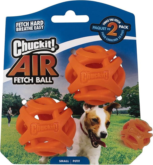 Chuckit! Air Fetch Ball Dog Toy, Small (2 Inch Diameter), for dogs 0-20 lbs, Pack of 2