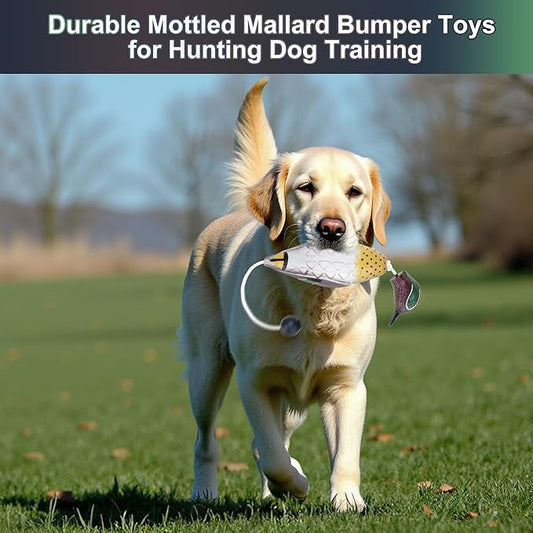 2 Pcs Mottled Mallard Mandarin Duck Dummy Bumper Toys for Hunting Retriever Dog Training, Retriever Outdoor Training Toy,Hunting Recognition Trainers, Foam Pet Interactive Toys