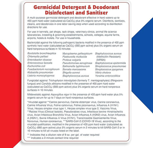 atp 1-Step Kennel Cleaner - EPA Registered Liquid Concentrate Disinfectant and Deodorizer, Effective Against Bacteria and Viruses - 1 Pint by Alpha Tech Pet