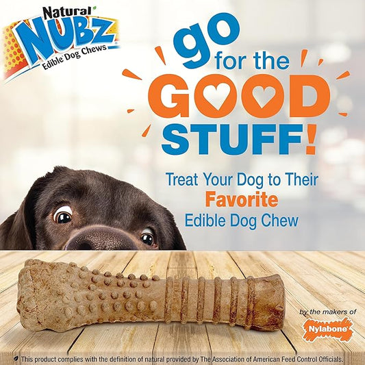 Nylabone Nubz Wild Natural Long Lasting Edible Bison Dog Chews X-Large/Souper - 50+ lbs. (1 Count)