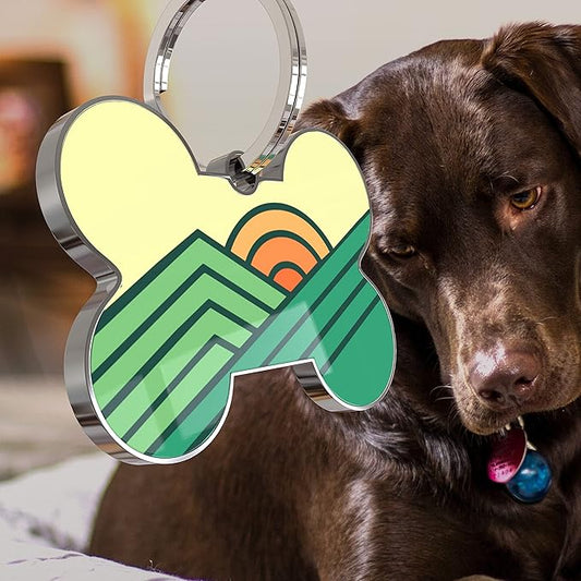 QR Code Dog Tag,Dog Tags Personalized for Pets, Custom Dog Name ID Tags Personalized Dog and Cat Tags -Free Online&Scan QR Receive Instant Location Alert Email