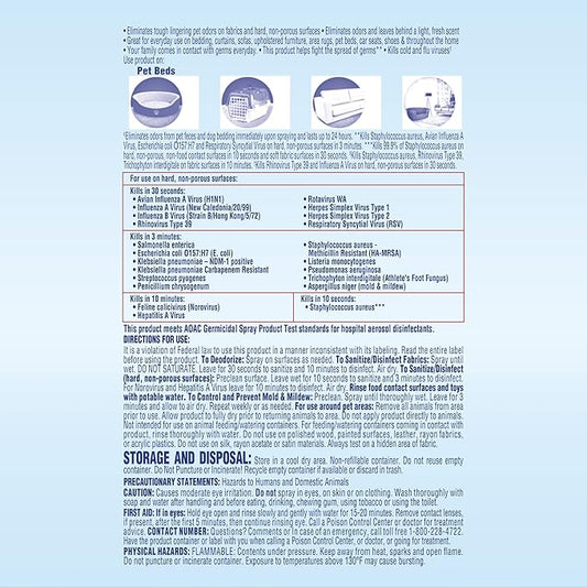 Lysol Pet Odor Eliminator Spray, Sanitizing and Disinfecting Spray for Pet Odors, 15oz (Pack of 3)