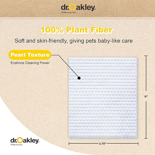 Dr. Oakley Wilderness Vet Pet Wipes Bundle – Hypoallergenic Ear Wipes & Gentle Pet Cleaning Wipes for Dogs & Cats – Soothing Formula, Removes Wax & Debris, Odor Control – 120 Total Wipes