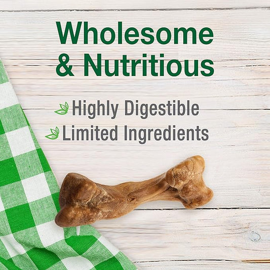 Nylabone Healthy Edibles Broth Bone Natural Dog Chews Long Lasting Treats Ham Flavor Small/Regular - Up to 25 Ibs. (16 Count)