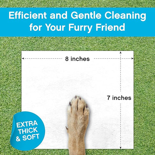 NonScents Dog Grooming Wipes - 75 Deodorizing & Cleaning Dog Wipes - Pet Wipes for Dogs - Fragrance-Free Doggy Wipes for Paws, Butt, Body - Unscented Dog Wipes for Quick Baths