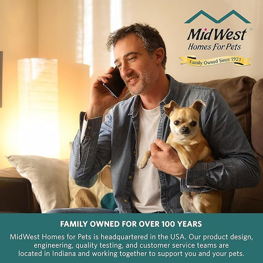 New World Dog Crate Comfort Kit by, Matching Dog Crate Cover & Dog Bed to Make Your Dogs Crate Their Home, Compatible with Midwest Homes for Pets & New World Dog Crates, Fits 36-Inch Dog Crate, Gray