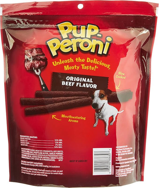 Pup-Peroni Original Beef Flavor Dog Snacks, 22.5 Ounce Bag (Pack of 4)