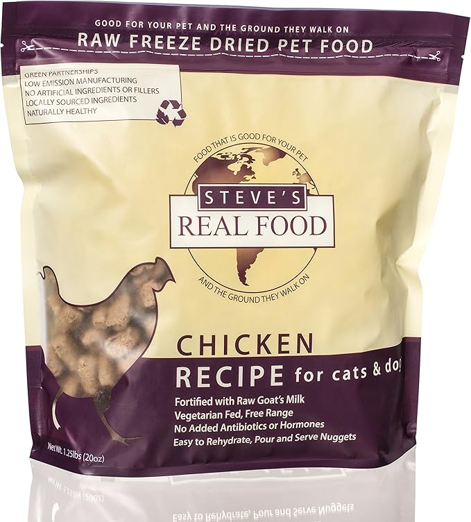 Steve's Real Food Freeze-Dried Raw Nuggets 1.25# (Chicken)