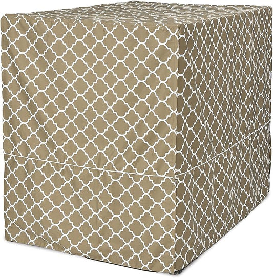 MidWest Homes for Pets Dog Crate Cover, Privacy Dog Crate Cover Fits Midwest Dog Crates, Crate Cover Only; Machine Wash & Dry; Brown Geo Print; 54 inch