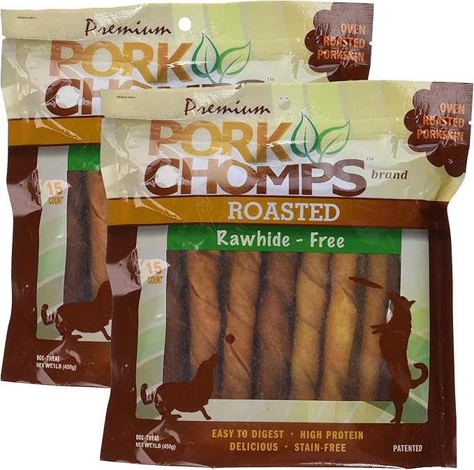 Scott Pet Products 30 Count Pork Chomps Roasted Twistz Treat Net Wt. 2lb (900g)