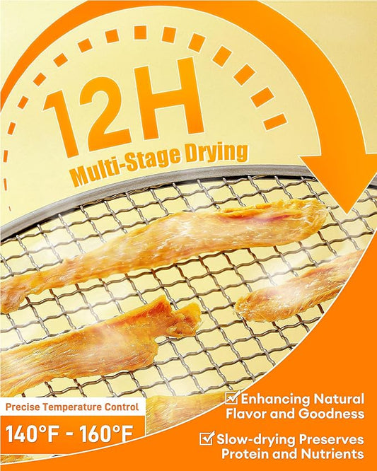 Chicken Jerky Dog Treats - Single-Ingredient, 17.6 oz Sealed Box, 12-Hour Slow-Dried for Maximum Flavor and Nutrients, Preservative-Free, All-Natural, Perfect for Training & Healthy Snacking