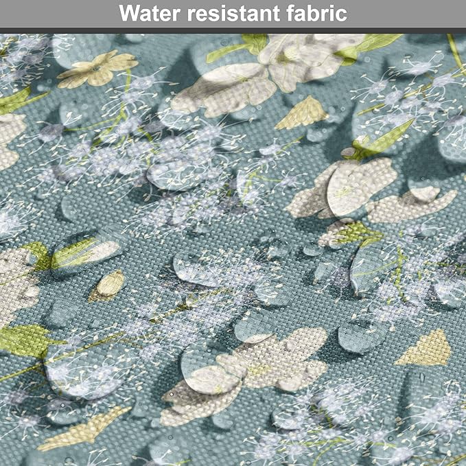 Lunarable Spring Dog Crate Cover, Pastel Tone Romantic Blossoming Flowers Pattern Vintage Garden Art, Easy to Use Pet Kennel Cover for Small Dogs Puppies Kittens, 22 Inch, Cadet Blue Eggshell