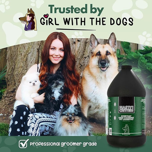 Nasty Critter! by Girl With The Dogs - Everyday Deep Cleaning Dog Shampoo 1 Gal, Made in USA 8 Wks+