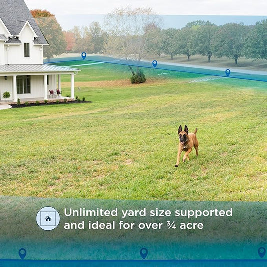 Invisible Fence GPS Dog Fence & Tracking Collar Bundle with Training Flags (White) & Treat Bag (Red), Wireless GPS Tracker Collar, for Medium & Large Dogs, Waterproof - 1 Year Subscription Included