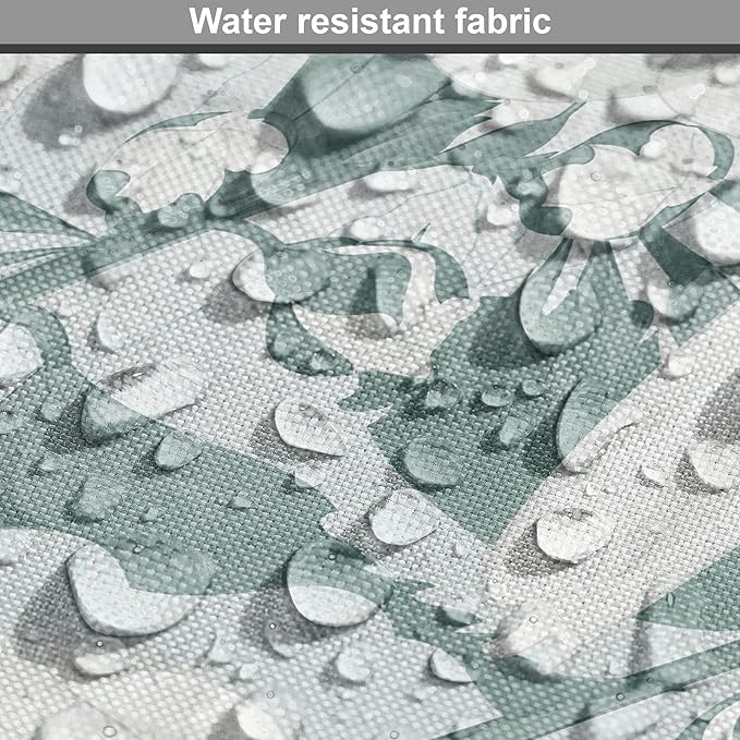 Lunarable Jasmine Dog Crate Cover, Delicate Pointy Petals Flower in Muted Tones, Easy to Use Pet Kennel Cover for Small Dogs Puppies Kittens, 18 Inch, Pale Teal Pale Blue