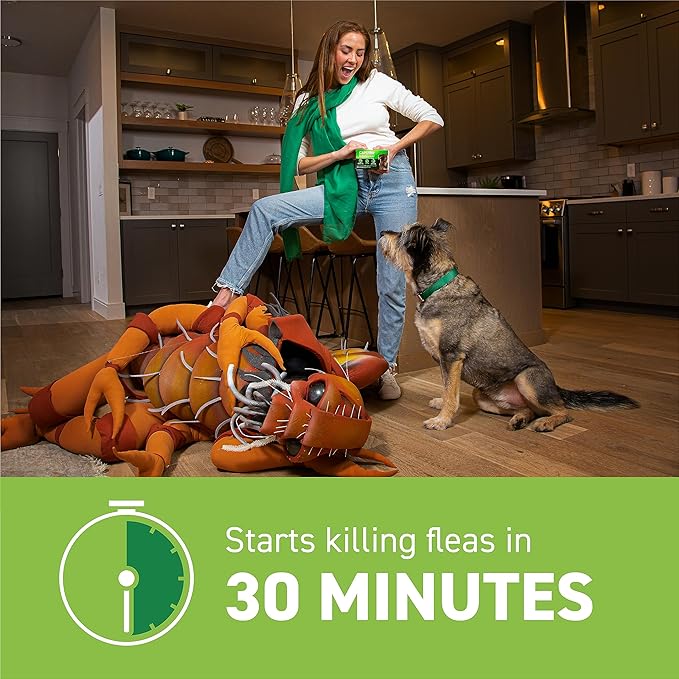 Capstar for Dogs (nitenpyram), Fast-Acting Oral Flea Treatment for Dogs Over 25+ lbs, Vet-Recommended Flea Medication Tablets Start Killing in 30 Minutes, 12 Doses