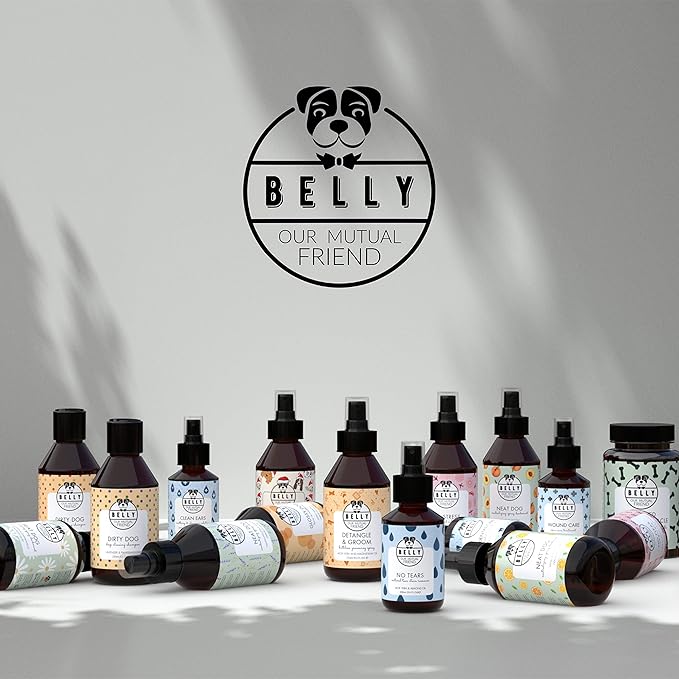 Belly Dog Cologne, 8.5 oz - Neat Dog Frangipani - Neutralize Strong Odors - Premium Scented Deodorizing Body Spray for Dogs - Made in Germany