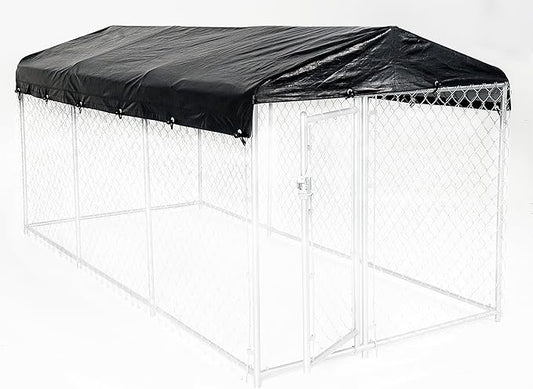 Dog Kennel Cover - WeatherGuard™ Large All Season Dog Run Cover & Roof - Perfect Fit for Lucky Dog 5ft. X 15ft. Outdoor Cages and Pens (5ft. X 15ft)