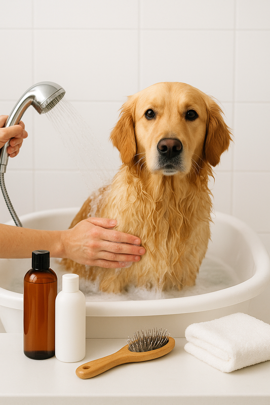 Meta DescriptiThe Ultimate Guide to Pet Bathing: Keep Your Dog Clean, Healthy, and Happy