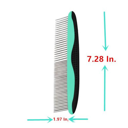 Dog Cat Pet Comb for Removing Tangles and Knots,for Removing Matted Fur,Stainless Steel Teeth Camb for Dogs & Cats,Pet Hair Comb for Home Grooming Kit,Best For Poodles, Goldendoodles