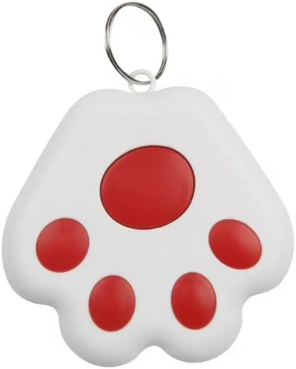 Dog Collar GPS Tracker, Paw Print Design, Multi-Color (red)