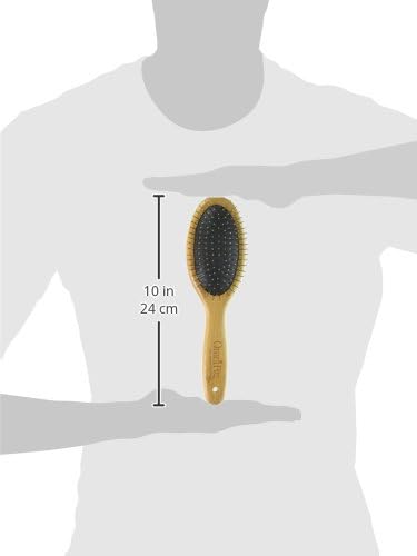 Pro-Finish Pin Grooming Brush with Carbonized Bamboo Handle, Large, 9"
