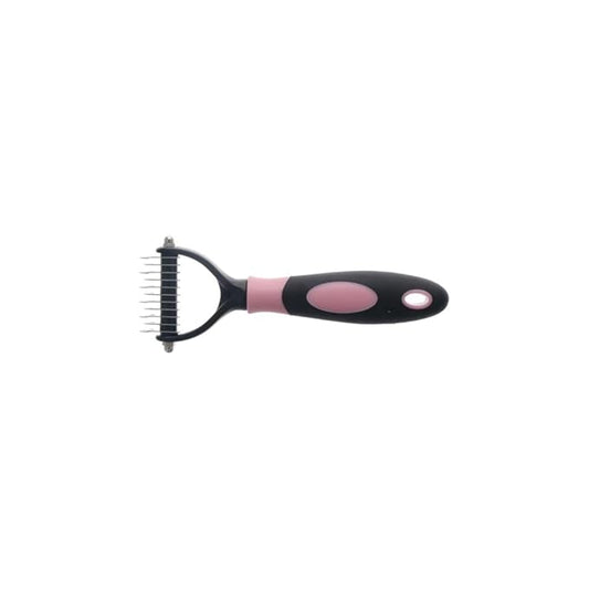 Pet Hair Removal Brush Double Sided Deshedding Tool Pet Comb Portable Cat Hair Comb Puppy Kitten Grooming Brush