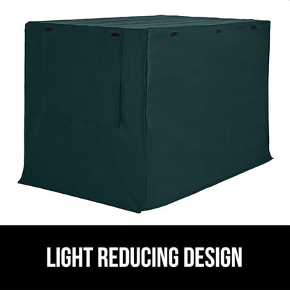 GORILLA GRIP Dog Crate Covers Compatible with Amazon Basics Dog Crates, All Sides Open, Privacy Cover Fits 48" Wire Kennel, Breathable Mesh Windows, Light Reducing Training Cage Topper, Hunter Green
