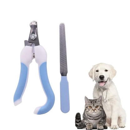 ANTNX 6-piece pet grooming and cleaning set Hair removal comb with pet nail clippers and file Pet gloves for dogs and cats