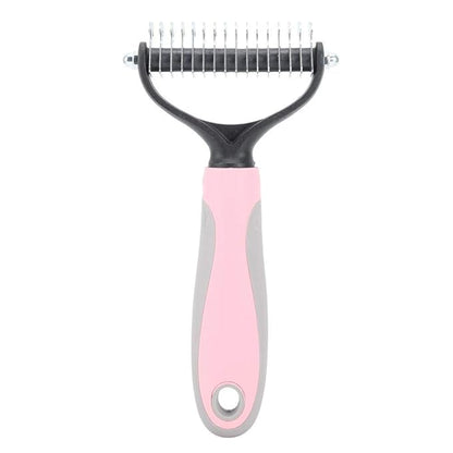 Grooming Brush Pet Hair Brush, Pet Neat Pet Grooming Brush, Hair Knot Comb, Dog Grooming, Grooming Tool for Dogs for Puppy(Pink, small)